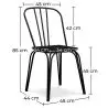 Buy Industrial Style Metal and Light Wood Chair - Gillet Black 59989 in the Europe