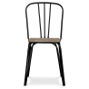 Buy Industrial Style Metal and Light Wood Chair - Gillet Black 59989 in the Europe