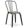 Buy Industrial Style Metal and Light Wood Chair - Gillet Black 59989 - in the EU