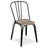 Buy Industrial Style Metal and Light Wood Chair - Gillet Black 59989 in the Europe