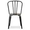 Buy Industrial Style Metal and Light Wood Chair - Gillet Black 59989 with a guarantee