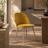 Buy Dining chair - Velvet upholstered scandinavian - Bennett Yellow 59990 at MyFaktory