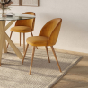 Buy Dining Chair - Velvet Upholstered - Scandinavian Style - Bennett Yellow 59990 in the Europe