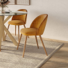 Buy Dining Chair - Velvet Upholstered - Scandinavian Style - Bennett Yellow 59990 at MyFaktory