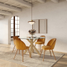 Buy Dining Chair - Velvet Upholstered - Scandinavian Style - Bennett Yellow 59990 - prices