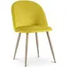 Buy Dining Chair - Velvet Upholstered - Scandinavian Style - Bennett Yellow 59990 in the Europe