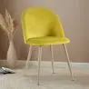 Buy Dining Chair - Velvet Upholstered - Scandinavian Style - Bennett Yellow 59990 - prices