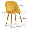 Buy Dining Chair - Velvet Upholstered - Scandinavian Style - Bennett Yellow 59990 at MyFaktory