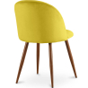 Buy Dining Chair - Upholstered in Velvet - Scandinavian Design - Bennett Yellow 59991 - in the EU