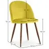 Buy Dining Chair - Upholstered in Velvet - Scandinavian Design - Bennett Yellow 59991 at MyFaktory