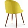 Buy Dining Chair - Upholstered in Velvet - Scandinavian Design - Bennett Yellow 59991 home delivery