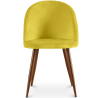 Buy Dining Chair - Upholstered in Velvet - Scandinavian Design - Bennett Yellow 59991 - in the EU