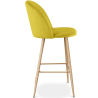 Buy Velvet Upholstered Stool - Scandinavian Design - Bennett Yellow 59992 home delivery