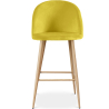 Buy Velvet Upholstered Stool - Scandinavian Design - Bennett Yellow 59992 - in the EU