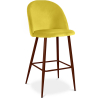 Buy Velvet Upholstered Stool - Scandinavian Design - Bennett Yellow 59993 in the Europe