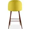 Buy Velvet Upholstered Stool - Scandinavian Design - Bennett Yellow 59993 in the Europe
