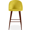 Buy Velvet Upholstered Stool - Scandinavian Design - Bennett Yellow 59993 - in the EU