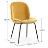 Buy Dining Chair Accent Velvet Upholstered Retro Design - Cyrus Mustard 59996 - prices
