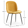 Buy Dining Chair Accent Velvet Upholstered Retro Design - Cyrus Mustard 59996 - in the EU
