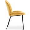 Buy Dining Chair Accent Velvet Upholstered Retro Design - Cyrus Mustard 59996 at MyFaktory