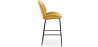 Buy Bar Stool Accent Velvet Upholstered Retro Design 73cm - Elias Mustard 59997 with a guarantee