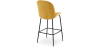 Buy Bar Stool Accent Velvet Upholstered Retro Design 73cm - Elias Mustard 59997 - in the EU