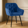 Buy Dining Chair with Armrests - Upholstered in Velvet - Carrol Yellow 59998 - prices