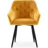 Buy Dining Chair with Armrests - Upholstered in Velvet - Carrol Yellow 59998 - in the EU