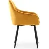 Buy Dining Chair with Armrests - Upholstered in Velvet - Carrol Yellow 59998 in the Europe