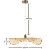 Buy Hanging Lamp Design Boho Bali Woven Bamboo - Imani Gold 60001 - prices