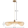 Buy Hanging Lamp Design Boho Bali Woven Bamboo - Imani Gold 60001 - in the EU