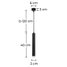 Buy Scandinavian Metal LED Pendant Lamp (40cm) - Blina Black 60002 - in the EU