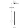 Buy Scandinavian Metal LED Pendant Lamp (60cm) - Blina Black 60003 - prices