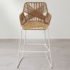 Buy Bar Stool Design Boho Bali Rattan Synthetic 75cm - Zane Natural wood 60005 - prices