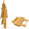Buy Garden Chair + Table Adirondack Wood Outdoor Furniture Set - Anela Natural wood 60008 - prices