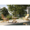 Buy Garden Chair + Table Adirondack Wood Outdoor Furniture Set - Anela Natural wood 60008 at MyFaktory