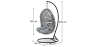 Buy Hanging Garden Chair Rattan Synthetic Design Boho Bali Egg Style - Etania Grey 60017 in the Europe