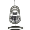 Buy Hanging Garden Chair Rattan Synthetic Design Boho Bali Egg Style - Etania Grey 60017 - in the EU