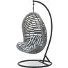 Buy Hanging Garden Chair Rattan Synthetic Design Boho Bali Egg Style - Etania Grey 60017 - in the EU