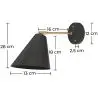 Buy Wall lamp with adjustable shade in scandinavian style, metal - Roser Black 60022 - prices
