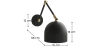 Buy Adjustable wall lamp, scandinavian style  - Lena Black 60024 - in the EU