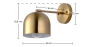 Buy Wall lamp with adjustable shade, gold brass - Bill Gold 60026 home delivery
