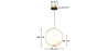 Buy Hanging light, metal and glass - Gele Gold 60027 home delivery