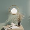 Buy Hanging light, metal and glass - Gele Gold 60027 - in the EU