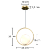 Buy Hanging light, metal and glass - Gele Gold 60027 in the Europe