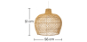 Buy Hanging Lamp Boho Bali Design Natural Rattan - Thian Natural wood 60029 - in the EU