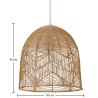 Buy Hanging Lamp Boho Bali Design Natural Rattan - Tuan Light natural wood 60030 at MyFaktory