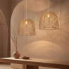 Buy Hanging Lamp Boho Bali Design Natural Rattan - Tuan Light natural wood 60030 with a guarantee