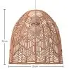 Buy Hanging Lamp Boho Bali Design Natural Rattan - Tuan Light natural wood 60030 - prices