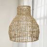 Buy Hanging Lamp Boho Bali Design Natural Rattan - Chi Natural wood 60031 - prices